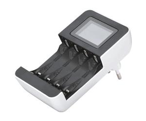 Hama | Cargador de Pilas Recargables para 1 a 4 Pilas Recargables NiMH AA o AAA