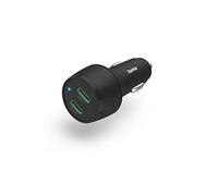 Cargador Rápido De Coche, 2x USB - C Encendido Entrega/Qualcomm, 45 W, Negro