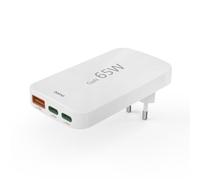 Hama Cargador Rápido, 2 USB-C, 1 USB-A, Mini Cargador Plano, PD, 65 W, BLC