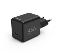 Hama Cargador Rápido, USB-C, PD/QC/GAN, Super Mini Cargador, 45 W, Negro