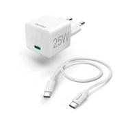 HAMA CARREGADOR RAPIDO C/CABO CARREGAMENTO USBC 25W BRANCO