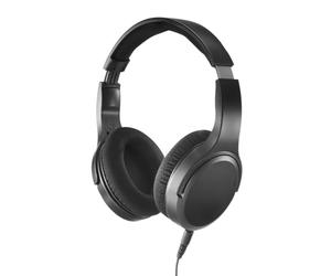 Hama | Cascos para TV con Cable Largo de 6 m, Diadema Ajustable - Negro | Auriculares televisión sobre Oreja, Control de Volumen Integrado, Sonido estéreo Alta fidelidad, Adaptador Jack 6.35 mm