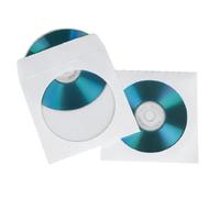 Hama CD/DVD Paper Protection Sleeves, White, Pack of 25 1 Discos Blanco - Fundas para Discos ópticos (White, Pack of 25, 1 Discos, Blanco, Papel)