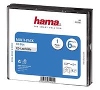 Hama CD-Multipack 6 6discos Transparente - Fundas para Discos ópticos (6 Discos, Transparente)