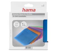 Hama - CD-ROM/DVD-ROM Protective Sleeves 100, 135 x 185 x 63 mm, Multi
