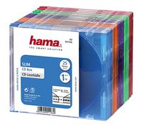 Hama - CD Slim Box Pack of 25, Coloured, Multi