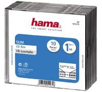 Hama cd slim jewel case - funda para cd (capacidad: 1 disco, 10 unidad