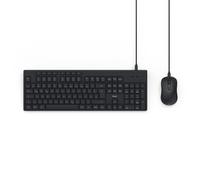 Hama Kit ratón teclado CKM-200 (teclado USB, ratón USB, sensación de escritura ergonómica, teclas silenciosas, cable extraíble, disposición QWERTZ alemán, ratón con interruptor DPI, botones