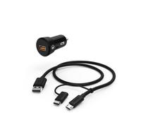 Hama Coches Encendedor Cigarrillos Rápido Charge USB C Micro USB Cable Carga