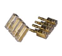 Hama Conector de Placa de Sonido 4 Vías, Dorado, 6 mm², Enchufe-Hem. 42605