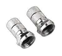 Hama Conector F de 7,0 mm, atornillable, 2 Unidades