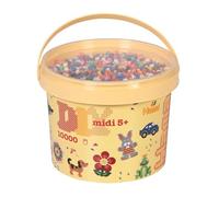 Hama Cubo de cuentas midi para manualidades | aprox. 10.000 cuentas fusibles | Decoración de mosaico para niños creativos a partir de 5 años | Mezcla de colores 00
