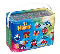 HAMA Cubo de perlas midi | Aprox. 30.000 cuentas fusibles para manualidades y mosaicos | Perlas de fusión para niños creativos 5+ | Juego de arte y decoración |