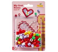 Hama Cuentas para planchar | aprox. 100 cuentas, 1 placa transparente de corazón pequeño n.º 8231 y papel para planchar | Mosaik-Deko Art & Manualidades para niños creativos a partir de 5 años