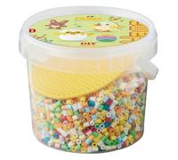 Hama Cuentas para Planchar | Aprox. 4.000 Perlas, 1 Placa Perforada en Forma de Huevo n.º 260-03, Hoja de diseño Impresa a Color, Instrucciones y Papel de Planchar | Juego de Manualidades de Mosaico