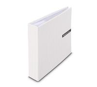 Hama Designline II - Álbum de fotos (200 fotos, 10 x 15 cm, 100 páginas, formato 22,5 x 22 cm, funda para tarjeta de memoria, diseño a cuadros), color blanco