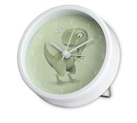 Hama Despertador Infantil Happy Dino sin tictac (Reloj Infantil con diseño de Dinosaurio, Despertador con Pilas, Hora de Alarma Ajustable, Ideal también como Reloj de Aprendizaje), Color Verde