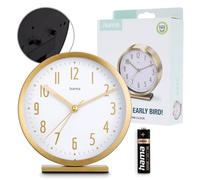 Hama - Despertador Skye, sin tic-tac, dorado