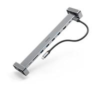 HAMA | Docking Station con 9 Puertos (Puertos: 4 USB-A, 1 USB-C, 1 HDMI, 1 LAN, 1 Lector SD, 1 Lector Micro SD, Compatible con Mac, PC, Portátil) Color Gris