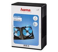 Hama DVD Box 6, Black, Pack - Funda para DVD (Capacidad: 6 Discos, 3 unidades), negro