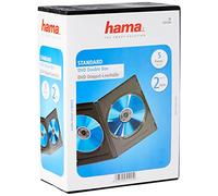 Hama DVD Double Jewel Case - Funda DVD (Capacidad: 2 Discos, 5 Unidades), Negro