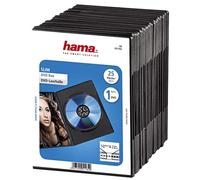 Hama DVD Slim Box 25, Cajas de discos ópticos, Negro, paquete de 25