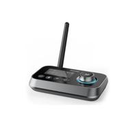 Hama | Transmisor Receptor Bluetooth 5.2 APTX LCD Óptico y Jack | Funciona como emisor y receptor, Bluetooth 5.2 con APTX, pantalla LCD, conexiones óptica y jack 3,5 mm, Negro