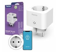 Hama, Enchufe Inteligente Matter, Ahorro de energía, Control por App Hama Smart Home y por Voz, Apto para aparatos de hasta 3680 Vatios, Enchufe Inteligente de fácil instalación Blanco