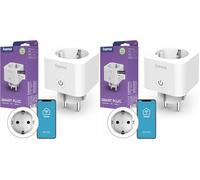 Hama, Enchufe Inteligente Matter, Ahorro de energía, Control por App Hama Smart Home y por Voz, Apto para aparatos de hasta 3680 Vatios, Enchufe Inteligente de fácil instalación Blanco (Paquete de 2)