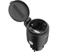 Hama | Enchufe inteligente para exteriores (Smart plug con IP44, 2.300W, compatible con Alexa, Google y Matter) Negro
