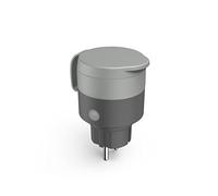 Hama | Enchufe Inteligente Exterior, 2.300W/10A, Ahorro Energía, Compatible con Alexa y Google Home negro/gris