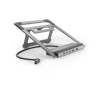 Hama Essential Line Connect2Office Stand - Base + Soporte Portátil Gris Aluminio