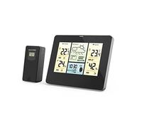 Hama | Estación meteorológica interior y exterior con App, sensor exterior, termómetro, higrómetro, barómetro, negra