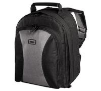 Hama | Estuche cámara acolchado compacto con divisores, Negro | Bolsa cámara fotográfica con compartimento frontal y tirantes ajustables resistente 600D