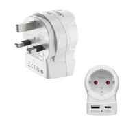 Hama eu to uk adaptador de enchufe eléctrico tipo g (ru) tipo c (euro