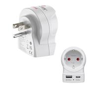 Hama eu to us adaptador de enchufe eléctrico tipo b tipo c (euroconce