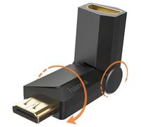 HAMA Extensor HDMI Giratorio Chapado en Oro Compacto