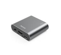 Hama Extractor de audio HDMI "AE90", HDMI a audio, Toslink, conector de 3,5 mm, plateado