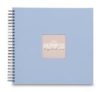 Hama Fine Art Álbum de fotos (50 páginas negras, 25 hojas, Espiral, Compartimento para insertar foto, Regalo de San Valentin), Lagoon, 36 x 32 cm