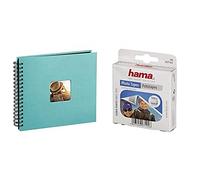 Hama Fine Art - Álbum De Fotos, 50 Páginas Negras (25 Hojas) Para Pegar Fotos + - Pegafotos Adhesivos, 1 Paquete De 500 Unidades
