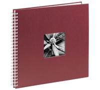 Hama Fine Art Cartón, Papel Burdeos álbum de foto y protector - Álbum de fotografía (Burdeos, Cartón, Papel, 50 hojas, 10 x 15 cm, 1 pieza(s), 360 mm)