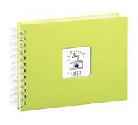 Hama Fine Art Papel Verde álbum de foto y protector - Álbum de fotografía (Papel, 50 hojas, 10 x 15 cm, Regalo de San Valentin), Verde, 24 x 17 cm