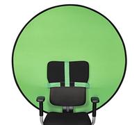 Hama Fondo fotográfico Chairy para Silla (130 cm de diámetro, Plegable, portátil, para stremaing, Juegos, Oficina en casa, Oficina), Color Verde