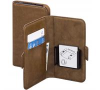 Hama Smart Move - Funda Tipo Cartera (tamaño L, de 4 a 4,5 Pulgadas), Color marrón