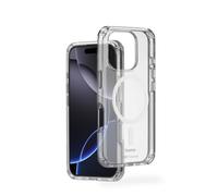 Hama Funda Extreme Protect para iPhone 16 Pro y MagSafe (D3O Bumper, antigolpes, anticaídas, irrompible, Transparente, sin amarillear, Funda magnética para Carga inductiva)