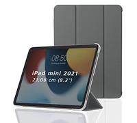 Hama Funda para Apple iPad Mini 2021 (Tapa para Tablet Apple Mini 6ª generación, función Atril, Parte Trasera Transparente, Tapa magnética), Color Gris