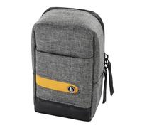 Hama | Funda para cámara compacta, Gris | Bolsa para cámara Fabricada en Material reciclados, Medidas 7.5 x 4.5 x 13 cm, con trabilla para cinturón