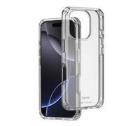 Hama | Funda para iPhone 16 Pro (Protección Bordes, Prueba arañazos, Carcasa Protectora antigolpes, antiamarilleo, Antideslizante, D30) Transparente