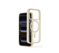 Hama Funda para iPhone 17 Pro y MagSafe (Funda magnética para Carga inductiva, protección de Bordes, protección de cámara, Superficie Antideslizante, Botones Laterales protegidos) Transparente/Beige