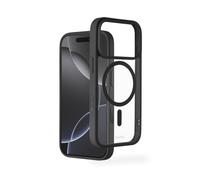 Hama Funda para iPhone 17 Pro y MagSafe (Funda magnética para Carga inductiva, protección de Bordes, protección de cámara, Superficie Antideslizante, Botones Laterales protegidos) Transparente/Negro